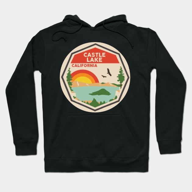 Castle Lake California Colorful Scene Hoodie by POD4